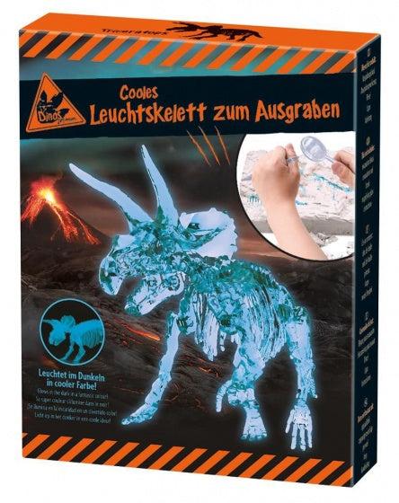 dinosaurus opgravingsset glow in the dark Triceratops