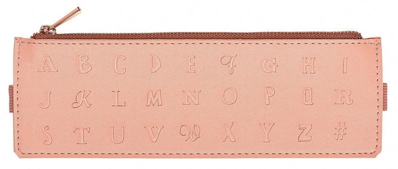 etui ABC met elastiek roze meisjes 20,7 x 7 cm