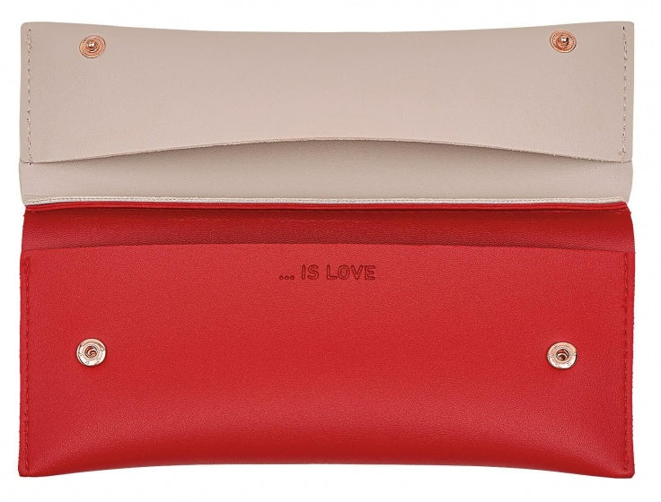 etui All you need 20,5 cm beige/rood