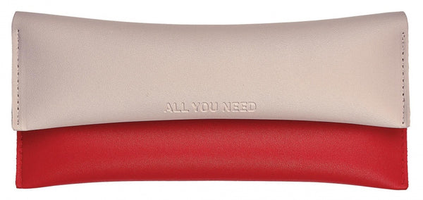 etui All you need 20,5 cm beige/rood