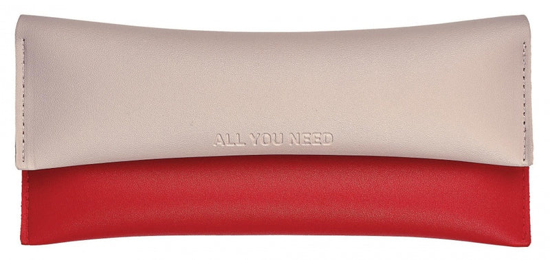 etui All you need 20,5 cm beige/rood