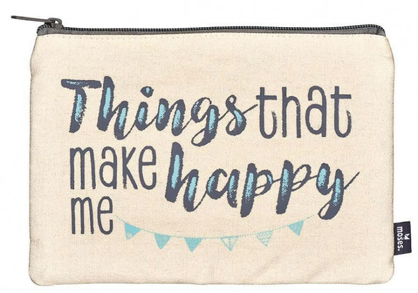 etui Happy Me junior 22 cm katoen beige/blauw