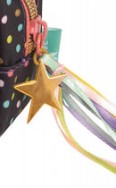 etui stippen meisjes 19 cm katoen zwart