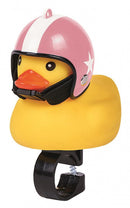 fietsbel eend junior 5,7 x 9 x 18,4 cm geel/roze