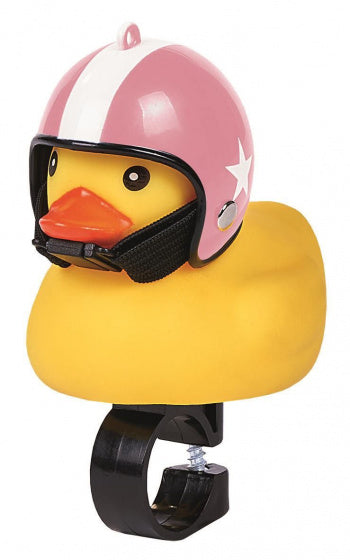 fietsbel eend junior 5,7 x 9 x 18,4 cm geel/roze