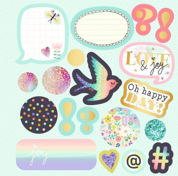stickerboek Flowers & Friends 17 cm mintgroen 600 stickers