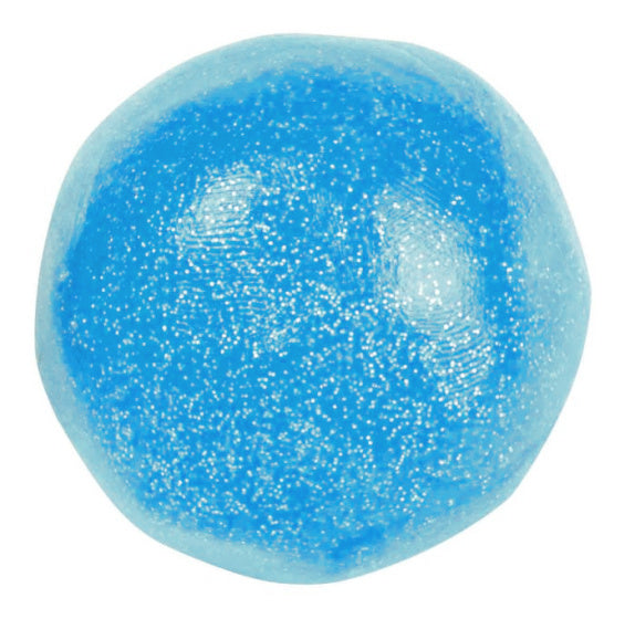 glinsterende stuiterklei junior 6,8 x 2 cm blauw