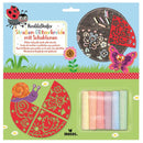 stoepkrijt Krabbelkäfer junior glitter 10-delig