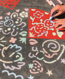 stoepkrijt Krabbelkäfer junior glitter 10-delig