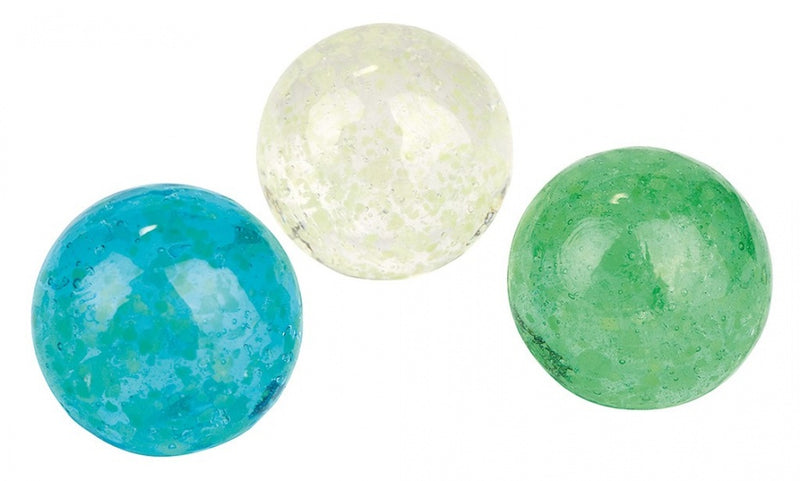 Glow in the dark knikkers 3 in set 2,5 cm