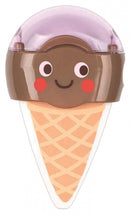 gum en puntenslijper ijsje junior 9 cm bruin