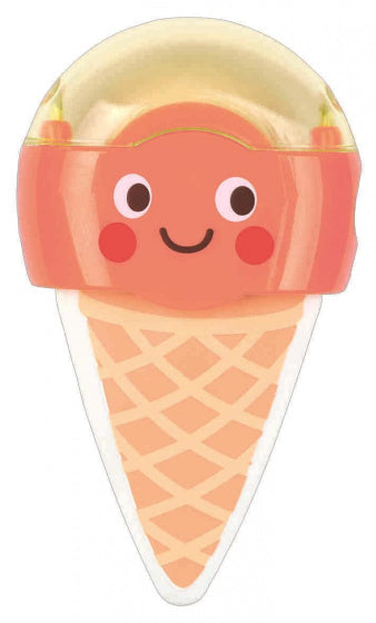 gum en puntenslijper ijsje junior 9 cm oranje