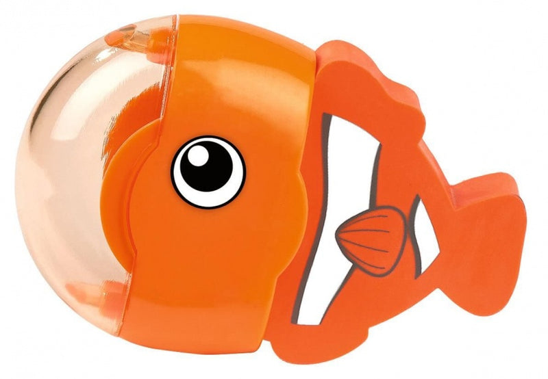 gum en puntenslijper vis oranje 6 cm