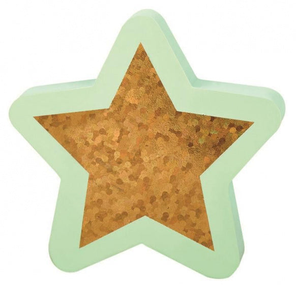 gum Flowers & Friends Ster 4,7 cm rubber goud/groen