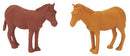 gummenset Paarden in Stal 7 cm rood/bruin