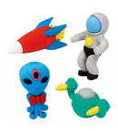 gummenset ruimtevaart/alien 4-delig