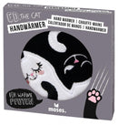 handwarmer Ed the Cat 10,5 cm polyester zwart/wit