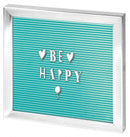 happy me letterbord 20 x 20 cm mintgroen/zilver