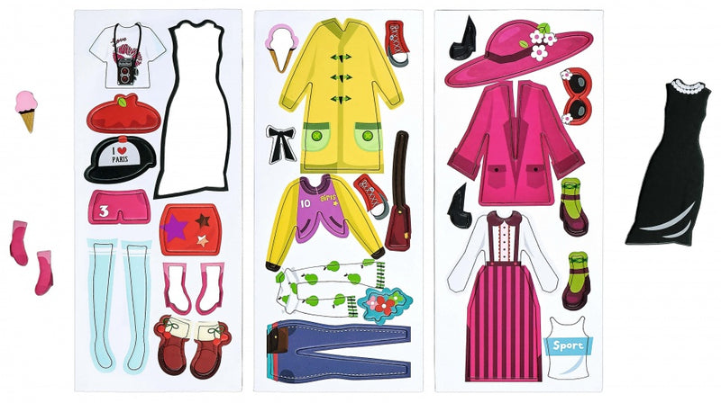 Houten aankleedpop 33-delig