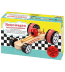 houten raceauto pull back 17 cm blank