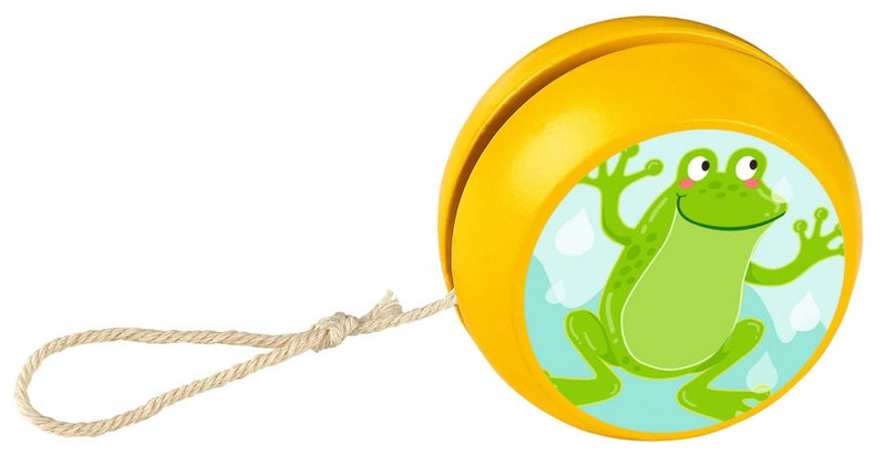 jojo Krabbelkäfer hout kikker junior 5,5 cm geel