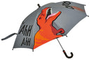 kinderparaplu T-rex 80 cm polyester grijs