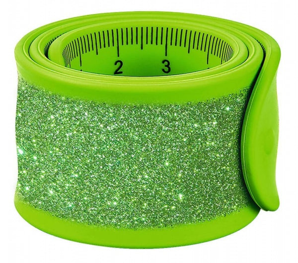 klaparmband Glitters liniaal junior 30 cm groen