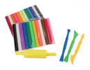 klei-set 24 kleuren met gereedschap 28-delig