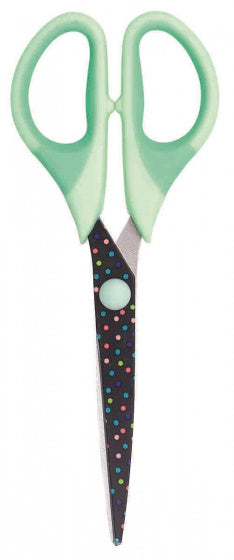 knutselschaar 16 cm rvs rubber mintgroen