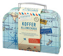 speelgoedkoffer met ansichtkaart 20 x 15 cm groen/blauw