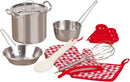 kookset zilver/rood 8-delig