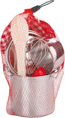 kookset zilver/rood 8-delig