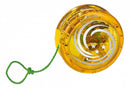 spinnende jojo lichtgevend 6,3 cm geel