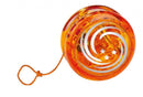 spinnende jojo lichtgevend 6,3 cm oranje