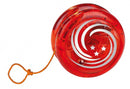 spinnende jojo lichtgevend 6,3 cm rood