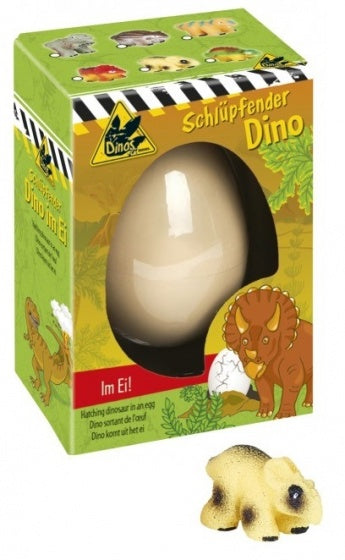 Magisch dinosaurus-ei 6 cm geel