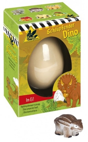 Magisch dinosaurus-ei 6 cm grijs