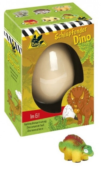 Magisch dinosaurus-ei 6 cm groen/rood