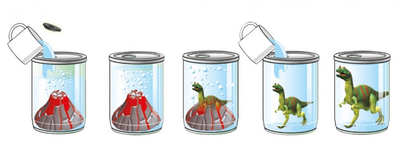 magische vulkaan 9,5 cm dinosaurus groen