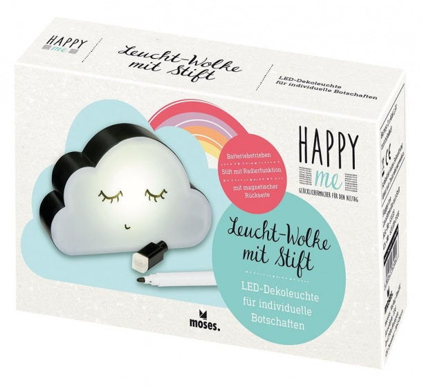 magneet happy me LED wolk met stift