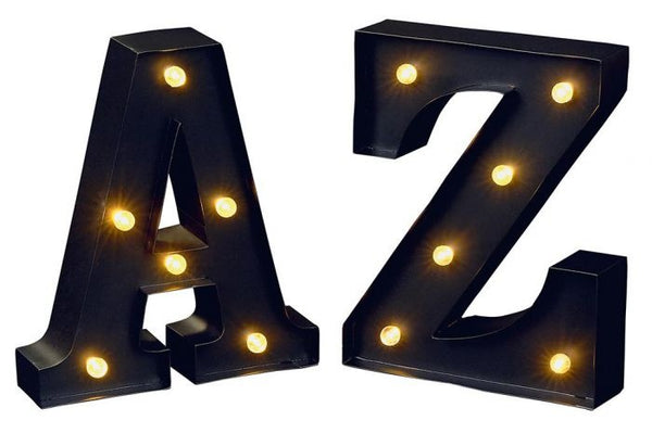 metalen letters met lichtjes 2-delig A en Z klein