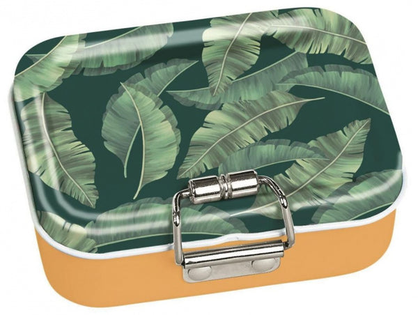 mini-bureaubox bladeren staal geel/groen 7-delig