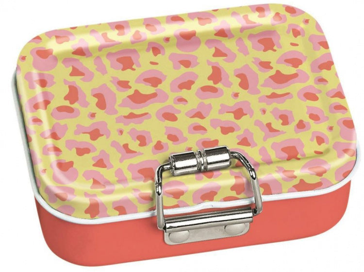 mini-bureaubox panter staal geel/oranje/roze7-delig