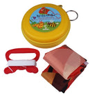 mini-vlieger in tas 40 cm geel 3-delig