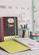 mini-burobox regenboog meisjes staal zwart/multi 7-delig