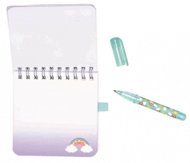 notitieblokje Be happy junior 9,5 x 9 cm mintgroen 70 pagina's