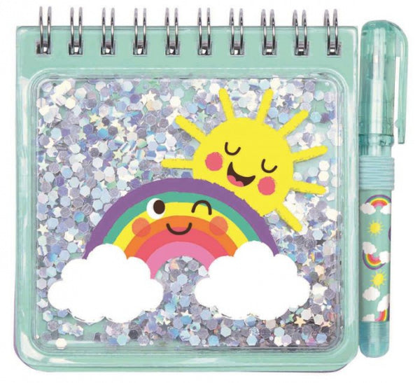 notitieblokje Be happy junior 9,5 x 9 cm mintgroen 70 pagina's