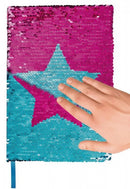 notitieboek met draai-pailletten A5 roze