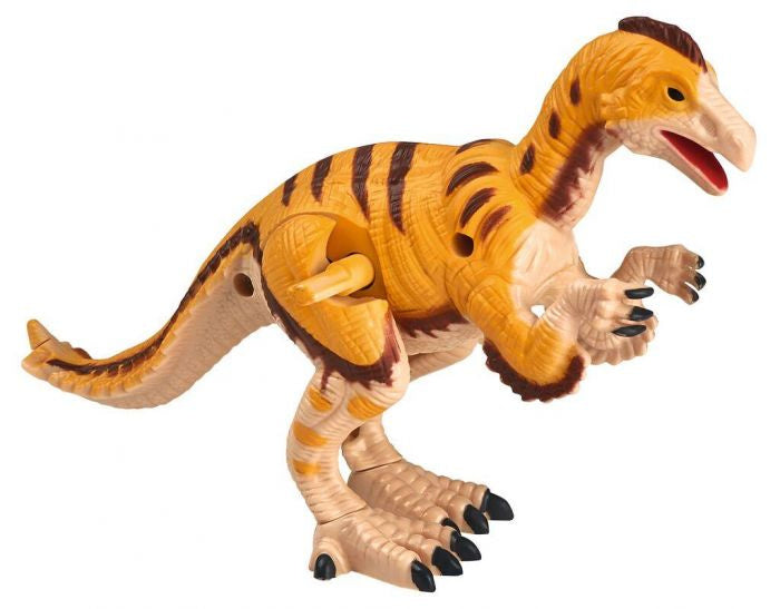 opwindfiguur Velicoraptor junior 13 x 11 cm geel/bruin