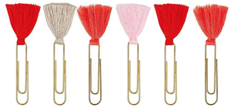 paperclips met kwastje 6 stuks goud